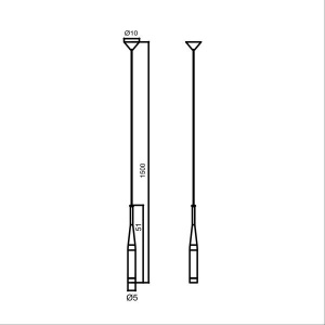 Pendul, Lustra design minimalist Conte negru MD1998-1BL ZL - Img 3
