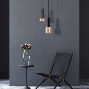 Pendul, lustra design modern Linu negru, auriu 10,5cm - Img 2
