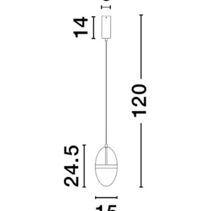 Pendul, Lustra LED design modern Egna 15cm 147960 universul-luminii.ro