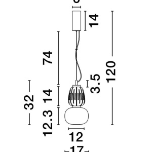 Pendul, Lustra LED design modern Movil 147940 universul-luminii.ro