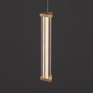 Pendul, Lustra suspendata LED 2700K PHEME auriu periat