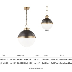 Pendul LUX design clasic LATHAM small - Img 7