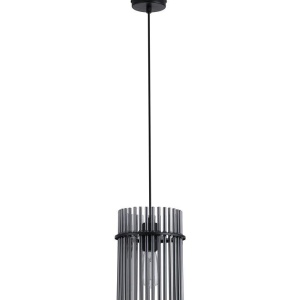 Pendul metal negru, tije din sticla Swizzle 622870 universul-luminii.ro