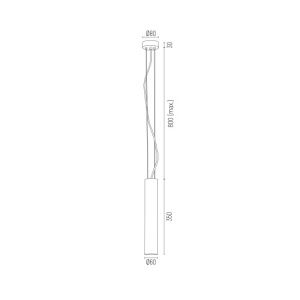 Pendul modern cu spot tubular GOMERA PLUS alama 104980 universul-luminii.ro