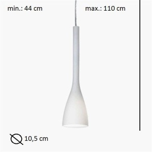 Pendul modern diametru 10,5 cm FLUT SP1 SMALL bianco 035697 42490 universul-luminii.ro