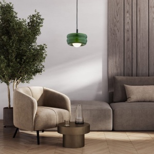Pendul modern, Living, Hol, Scara, Sticla, Verde, TEVO 245660 universul-luminii.ro