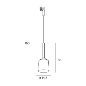 Pendul pentru sina trifazata MAXLIGHT, TULIPE alb 109380 universul-luminii.ro