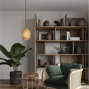 Pendul ratan decorativ design natural ASMA 159250 universul-luminii.ro