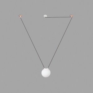 Pendul stil minimalist MINE GLASS SPACE alb 1L - Img 2