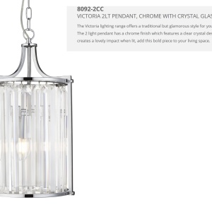 Pendul traditional stil clasic Victoria crom 8092-2CC SRT 62660 universul-luminii.ro