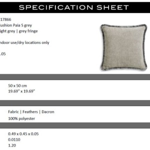 Perna design lux Paia gri S 50x50cm - Img 4