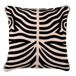 Perna din bumbac si lana Zebra Black dim.50X50cm 107828 HZ