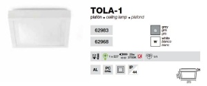 Plafonier de baie IP44 Tola-1 62983 52340 universul-luminii.ro