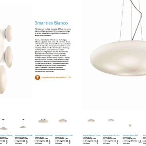 Plafonier diam.42,5cm SMARTIES BIANCO PL2 D40 032047 49950 universul-luminii.ro