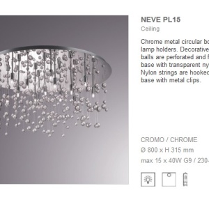 Plafonier modern diametru 80cm NEVE PL15 030784 45150 universul-luminii.ro