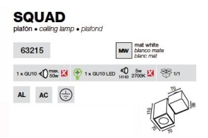 Plafonier Squad 63215 51670 universul-luminii.ro