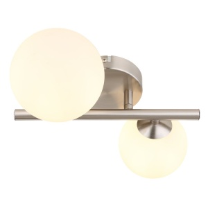 Plafoniera 2L design modern Riha nichel 135000 universul-luminii.ro