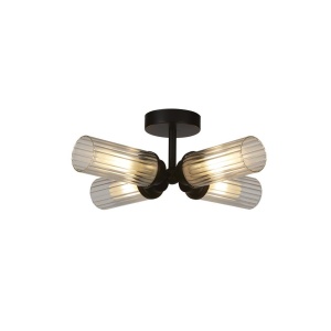 Plafoniera baie metal negru IP44 Imperial 4L 630550 universul-luminii.ro