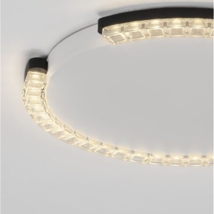 Plafoniera circulara aluminiu negru GREAMY D-46cm 624940 universul-luminii.ro