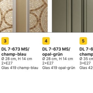 Plafoniera clasica Landhaus 21cm alama satin/ sticla champagne decor albastru 200070 universul-luminii.ro