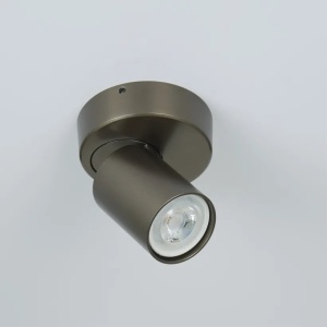 Plafoniera cu 1 spot directionabil Moon Round, bronz - Img 3