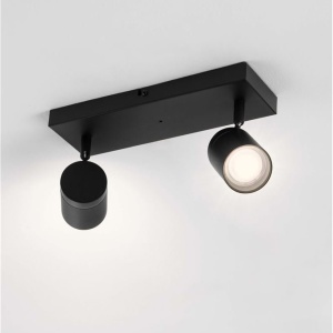Plafoniera cu 2 Spoturi directionabile IP44 ALMA negru 238330 universul-luminii.ro
