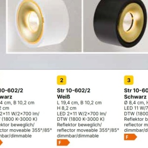 Plafoniera cu 2 Spoturi LED directionabile SPECTER alba 235530 universul-luminii.ro