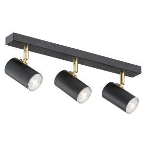 Plafoniera cu 3 spoturi design minimalist LAGOS negru