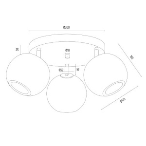 Plafoniera cu 3 spoturi design modern Parula maro deschis, bej 124430 universul-luminii.ro