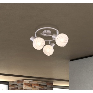 Plafoniera cu 3 spoturi design modern WILLY nichel 114270 universul-luminii.ro
