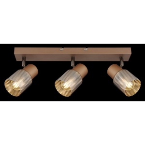 Plafoniera cu 3 Spoturi directionabile metal cafea SATELLA 249720 universul-luminii.ro