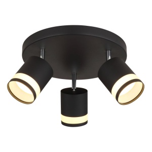 Plafoniera cu 3 Spoturi directionabile metal negru LUCERO