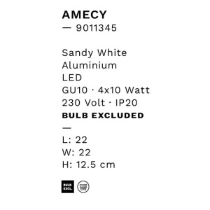 Plafoniera cu 4 spoturi Amecy alb 229290 universul-luminii.ro