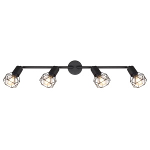 Plafoniera cu 4 spoturi design industrial XARA I negru 210710 universul-luminii.ro