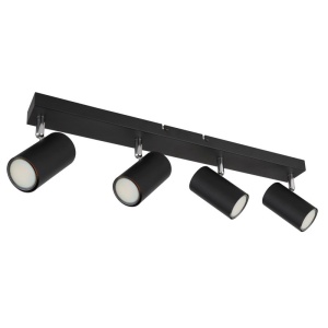 Plafoniera cu 4 spoturi directionabile design modern ROBBY negru mat 114200 universul-luminii.ro