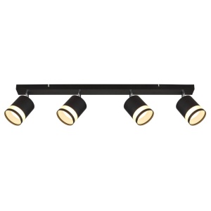 Plafoniera cu 4 Spoturi directionabile metal negru LUCERO 249120 universul-luminii.ro
