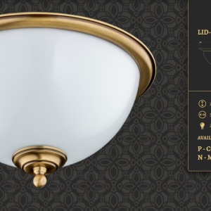 Plafoniera design clasic realizata manual Lido, 34cm 77460 universul-luminii.ro