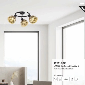 Plafoniera design decorativ bambus Lance 3L 140250 universul-luminii.ro