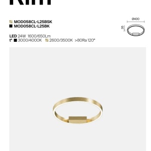 Plafoniera design modern LED Rim 40cm alama - Img 6
