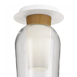Plafoniera design modern Nora alb/ lemn 131610 universul-luminii.ro