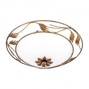 Plafoniera design rustic diametru 40cm Fleur DL 7-509/40 Antik OR