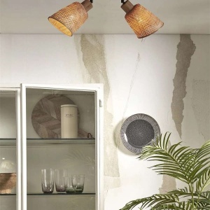 Plafoniera eco din bambus Java 2-Shade nat/15x17, nat - Img 4
