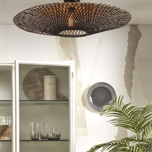 Plafoniera eco din bambus Kalimantan 87cm nat/bl 121010 universul-luminii.ro