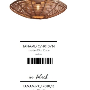 Plafoniera eco din ratan Tanami disc S, nat 121320 universul-luminii.ro