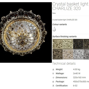 Plafoniera eleganta cristal Bohemia CHARLIZE 320 60950 universul-luminii.ro