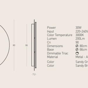 Plafoniera LED 30W 3000K BLACK STICK-GREY ZB-2575 171360 universul-luminii.ro