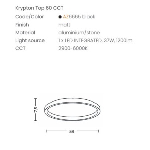 Plafoniera LED CCT KRYPTON 60cm - Img 2