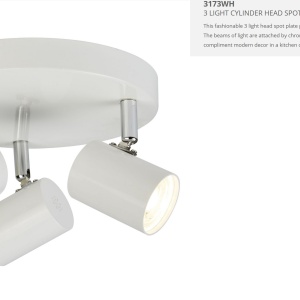 Plafoniera LED cu 3 spoturi directionabile Rollo alba 3173WH SRT 73020 universul-luminii.ro