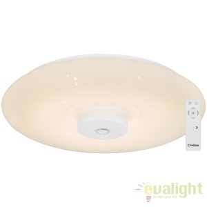 Plafoniera LED cu detector de fum si telecomanda Modena 1221923 NV