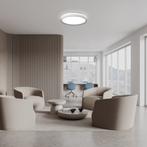 Plafoniera LED cu telecomanda 55W, diametru 48cm, VERONA II CCT alb/gri